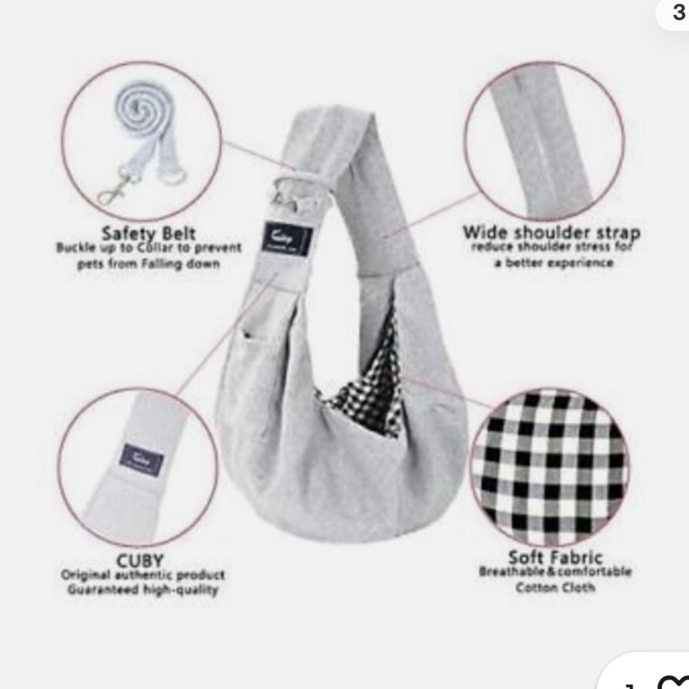 Reversible Dog Cat Sling Carrier